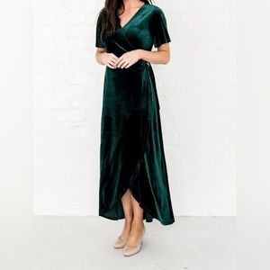 Pink Thread Maxi Velvet Dress- Rachel Parcell